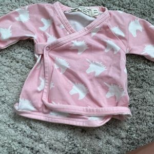 Monica and Andy newborn unicorn top